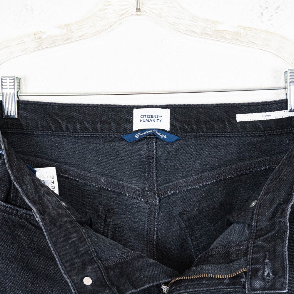 Citizens of Humanity Nora Trouser Leg Jeans Size 27 Black Cat eye - Picture 3 of 12